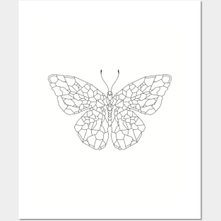 Geometric Butterfly Posters and Art